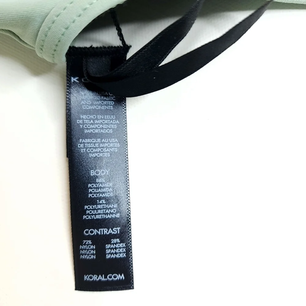 Koral racer back open band sports bra size Medium